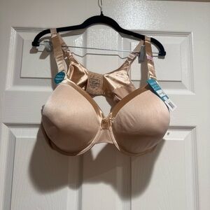Vanity Fair Satin Underwire Bra - Cream Woman Size 44 D New